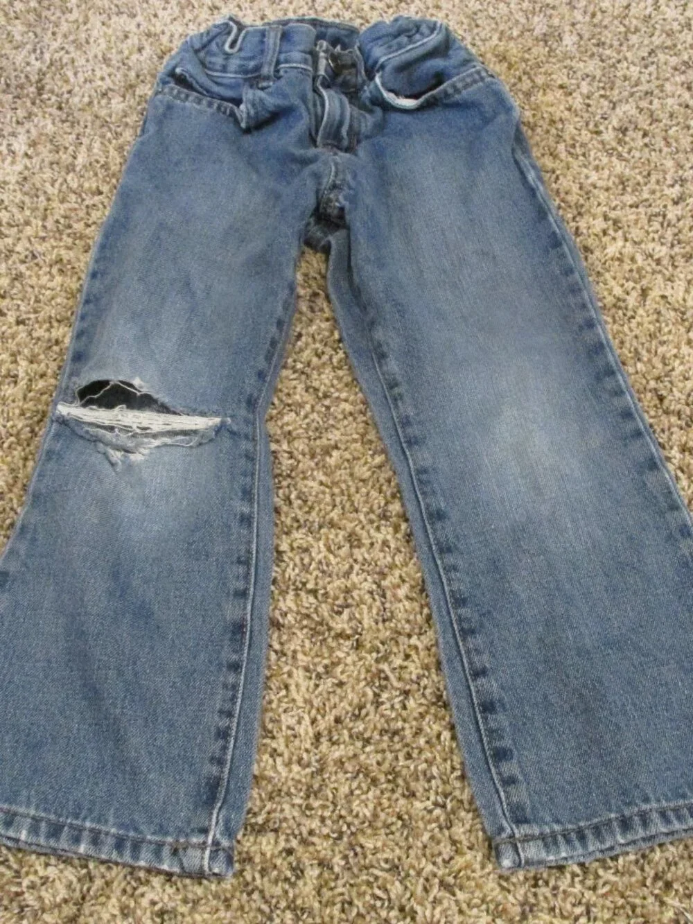 Place Play Jeans Toddler Boys Size 5 Bootcut Blue Denim Elastic Adjustable Pants